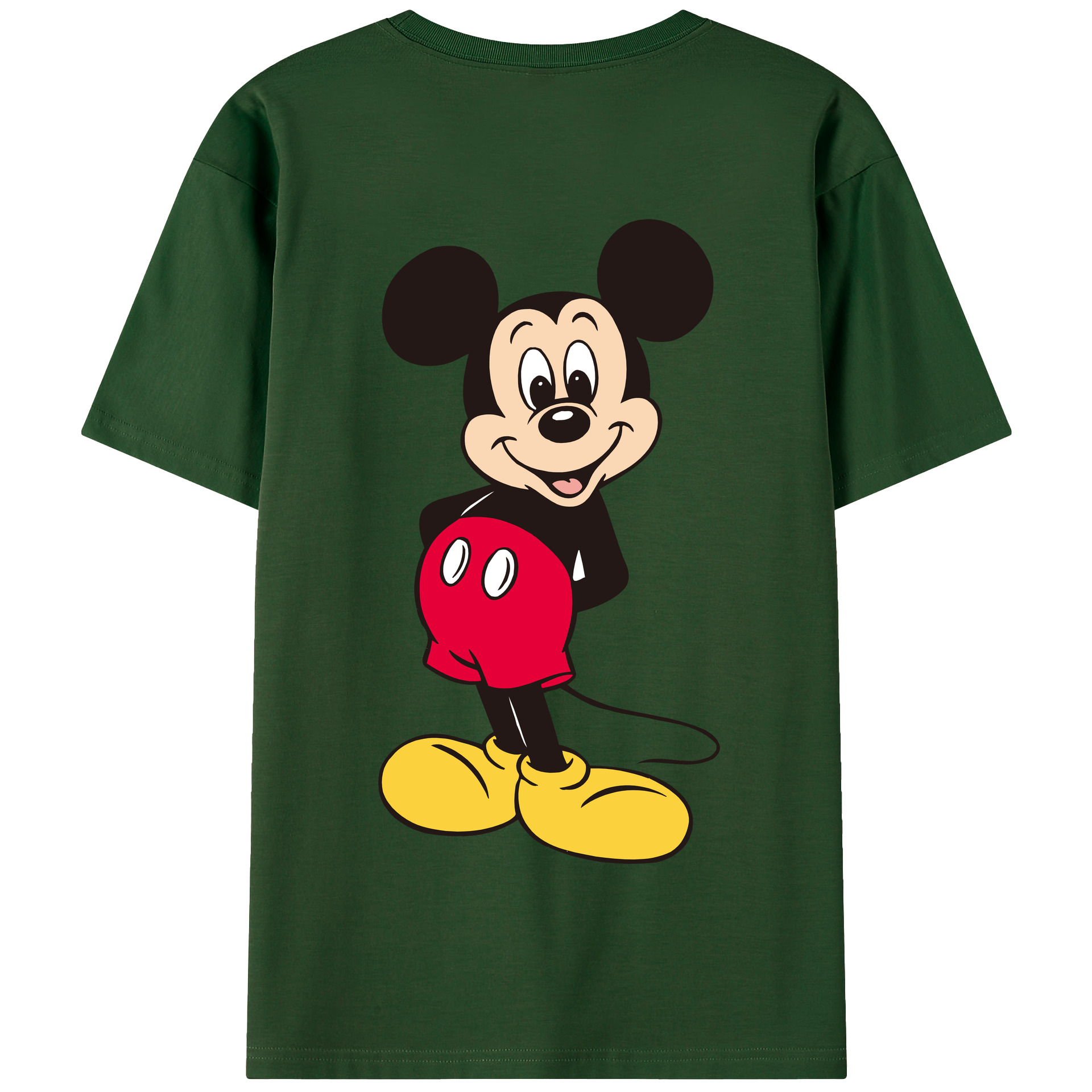 （画像用） ミッキーマウス Mickey Mouse 綿100％半袖Tシャツ（背面プリント）